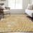 Premium Machine Washable Prisco Gold Rug-1261413850