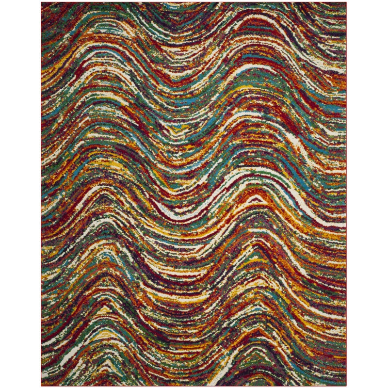 Miley Performance Abstract Rug, Rectangle 2'7" x 5'