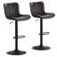 Tabourets de bar pivotants réglables en hauteur en similicuir avec structure en métal-1353815502