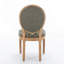 Chaise de salle à manger en similicuir en similicuir avec boucle à la main et garniture cloutée