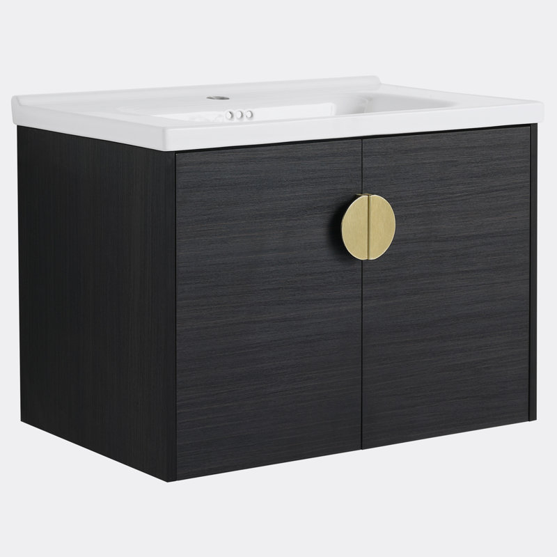 27.8'' Single Bathroom Vanity with Ceramic Top
