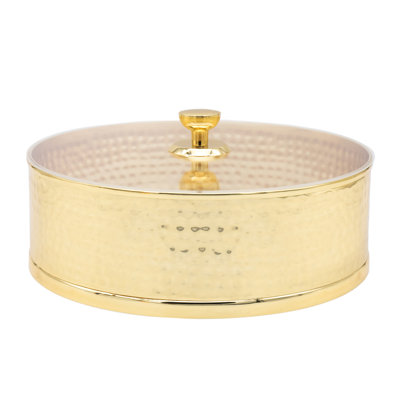 Hammered Gold Matzah Holder