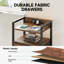 3 Drawer Nightstand with Charging Station & LED Light Strip-1111687353