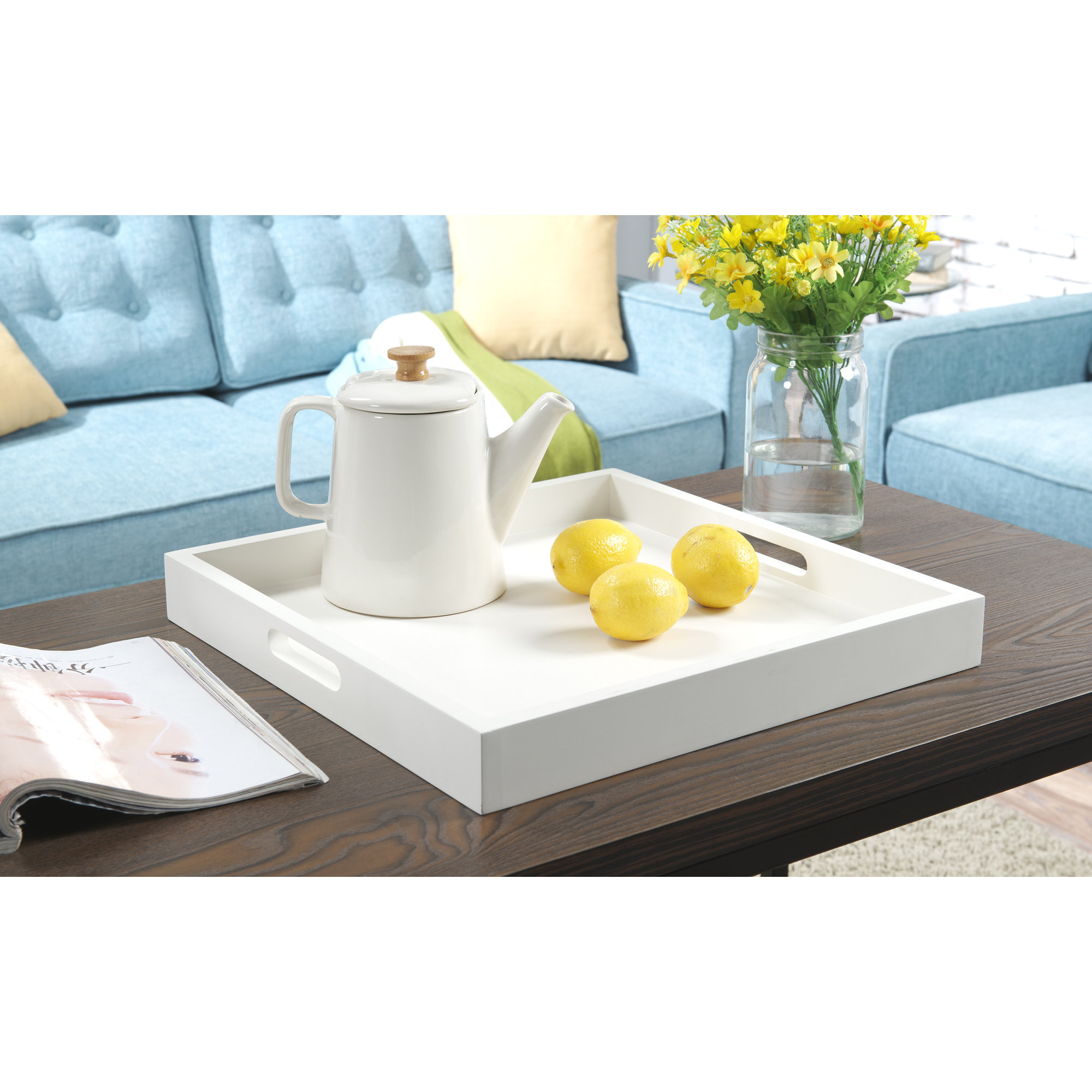 Burke Tray - Set of 1, White