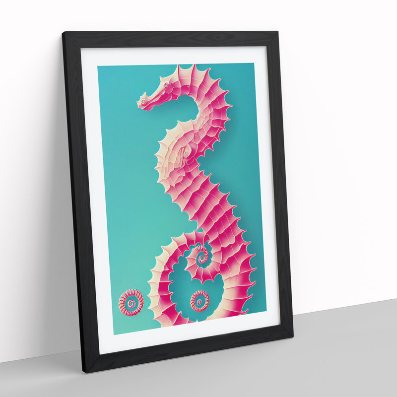 Mesmerising Seahorse - Framed Print, Black, 34cm H x 25cm W