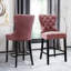 Hanska Upholstered Counter Stool with Solid Wood Frame-1227156907