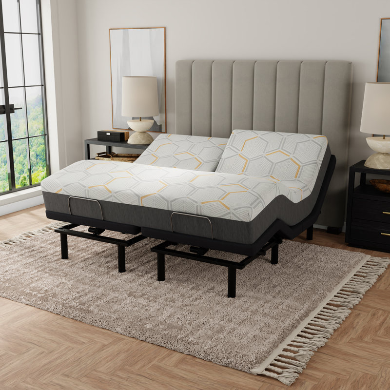 Blissful Nights Medium Copper Infused Memory Foam Mattress, 12", King Split