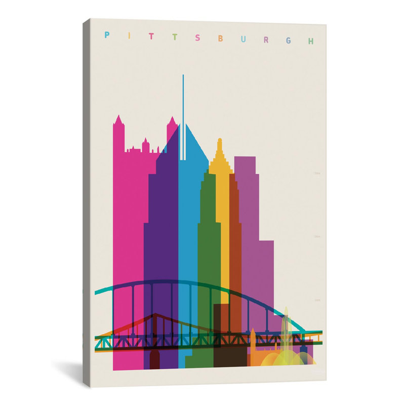 " Pittsburgh " by Yoni Alter, 26" H x 18" W x 1.5" D