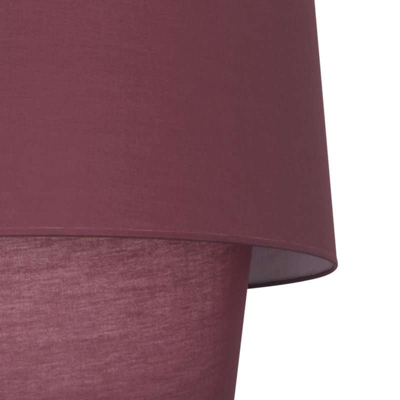 Decker 62.75'' Column Floor Lamp, Polished Nickel, Vintage Wine