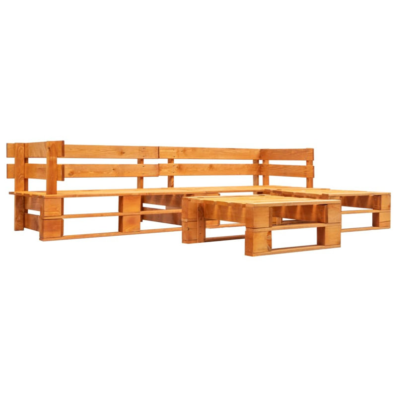 Faolan Pallet 6 Seater Conversation Set, Honey Brown