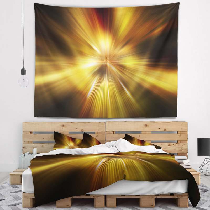 Tapisserie abstraite à explosion abstraite, H 32 po x l 39 po