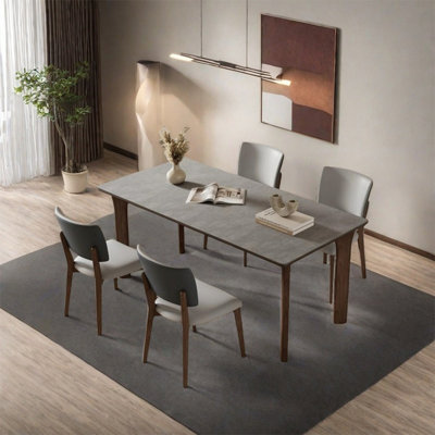 Elegant White Ash Dining Table Chairs