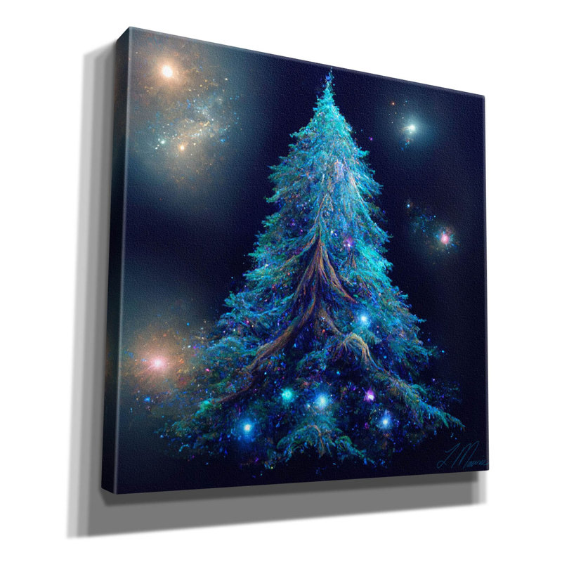 The Holiday Aisle® «Christmas Tree 2» par Tanya Mavric, art mural sur toile,, H 37 po x l 37 po