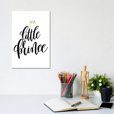 Little Prince Typ Gold Crown by Pixy Paper - Wrapped Canvas Gallery-Wrapped Canvas Giclée