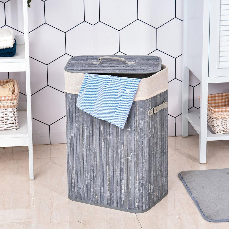 Laundry Bin, 60 cm x 30 cm x 40 cm, Grey