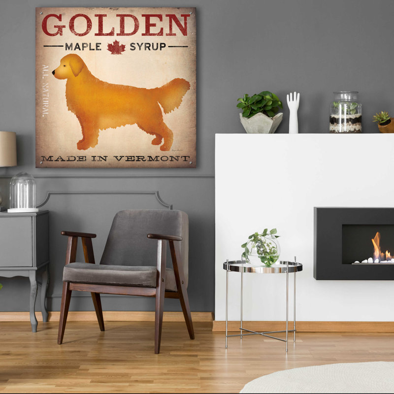 «Golden Dog At Show» par Ryan Fowler, H 36 po x l 36 po