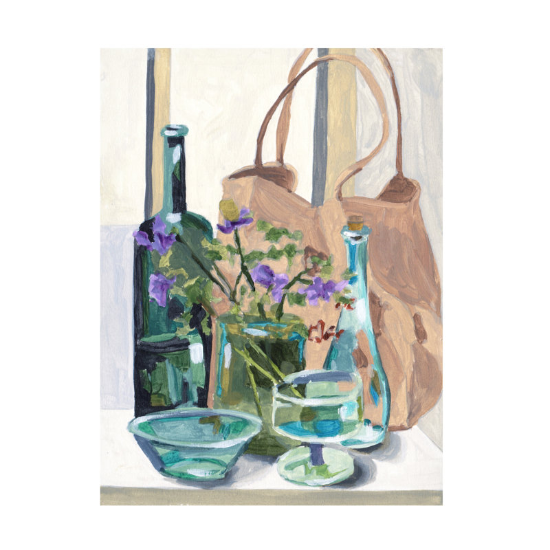Art mural sur toile tendue - "Sustain Elegance I" de Melissa Wang pour décoration de salon, de chambre à coucher ou de bureau - 35 x 47
