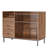 Record Player Stand With Storage For 500+ Albums, Mid-Century Modern Turntable Shelf & Drawers Sturdy Wood & Metal Audio Console For Living Room