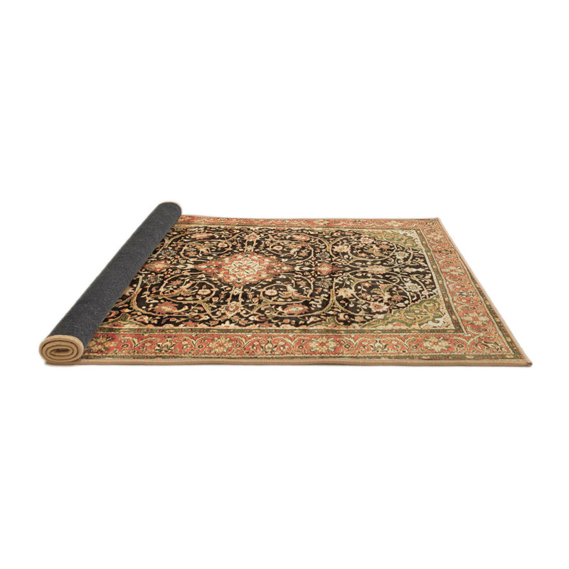 Tapis oriental carré en laine / polyester tissé à la machine de 4 pi x 4 pi Jeraldene