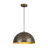 Rusty Industrial 1 - Light Gold Leaf Inner Metal Dome Pendant-749321782