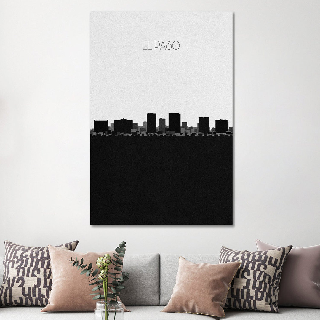 El Paso, Texas City Skyline by Ayse Deniz Akerman - Wrapped Canvas Gallery-Wrapped Canvas Giclée