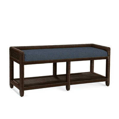 Glinda Wicker Shelves Storage Bench by Birch Lane