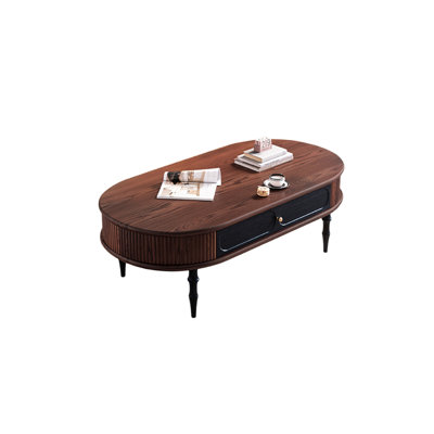 Solid Red Oak Coffee Table with Drawers