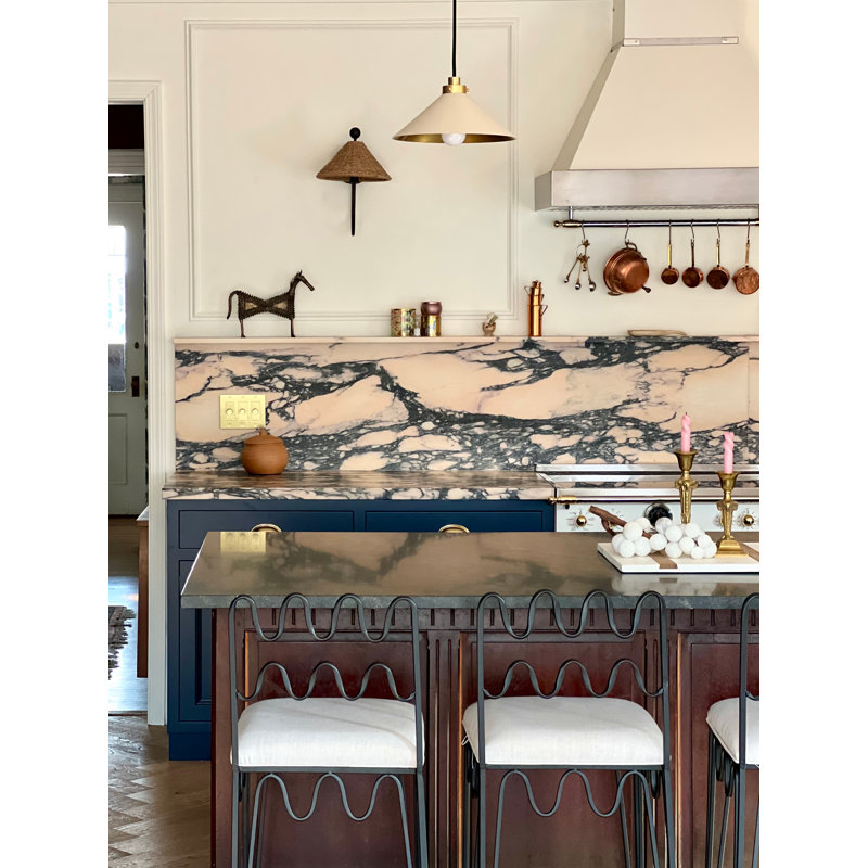 1 - Light Pendant, 8.5" H x 20" W x 20" D, Bird Blue, Polished Nickel