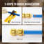 Pipe Fittings 1/2" 12PCS Brass Straight-Through Push-Fit for Air System