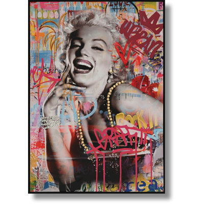 Marilyn Urban Muse Canvas Wall Art - 28" x 40" - Black Frame