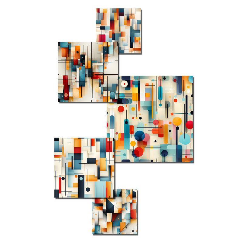 Cordae - ensemble d'art mural géométrique de 5