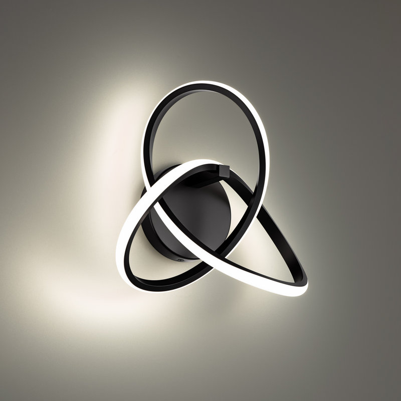 Vornado LED Flush Mounted Sconce, Black
