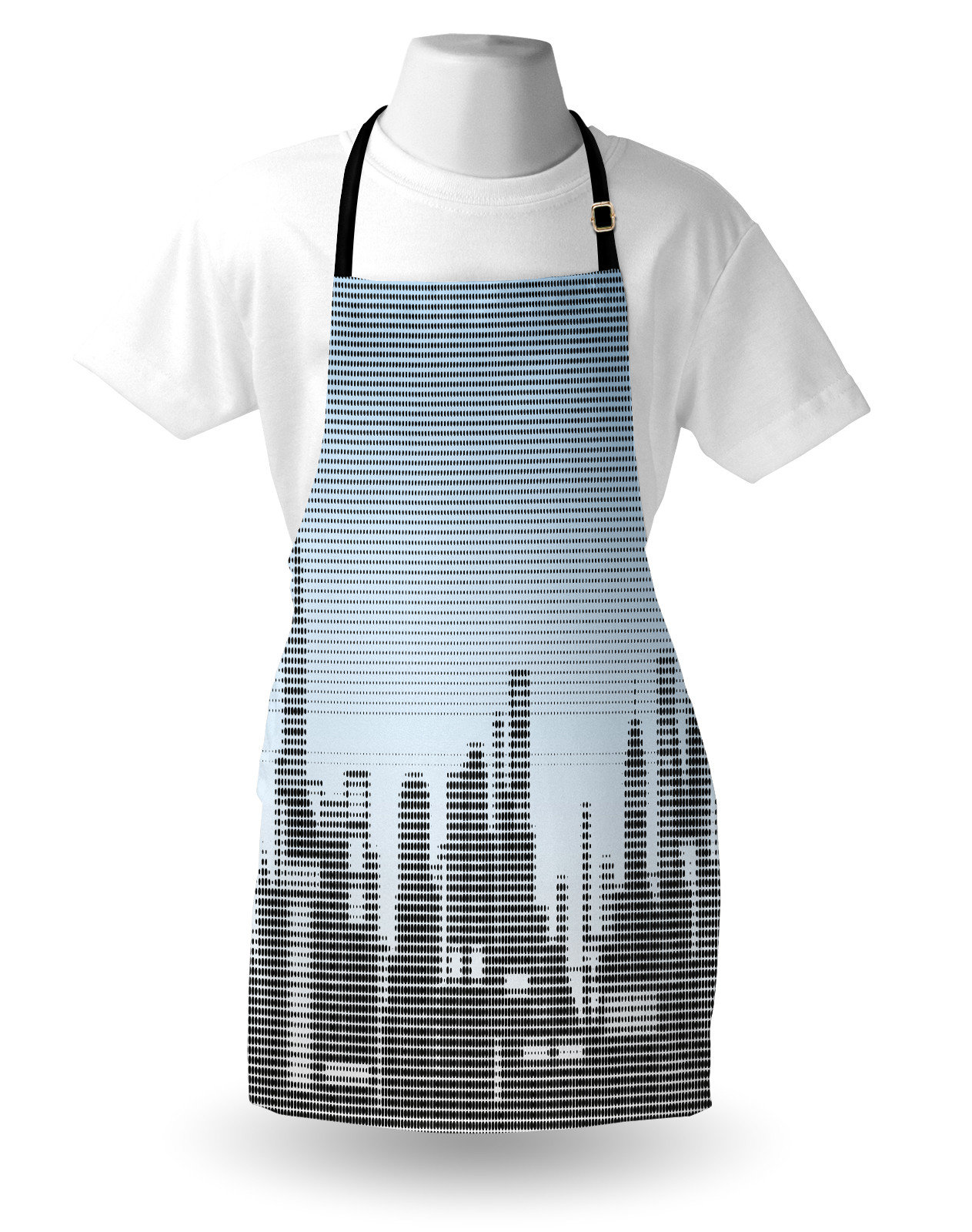 East Urban Home Digital Apron Unisex, City Skyline Futuristic, Adult ...