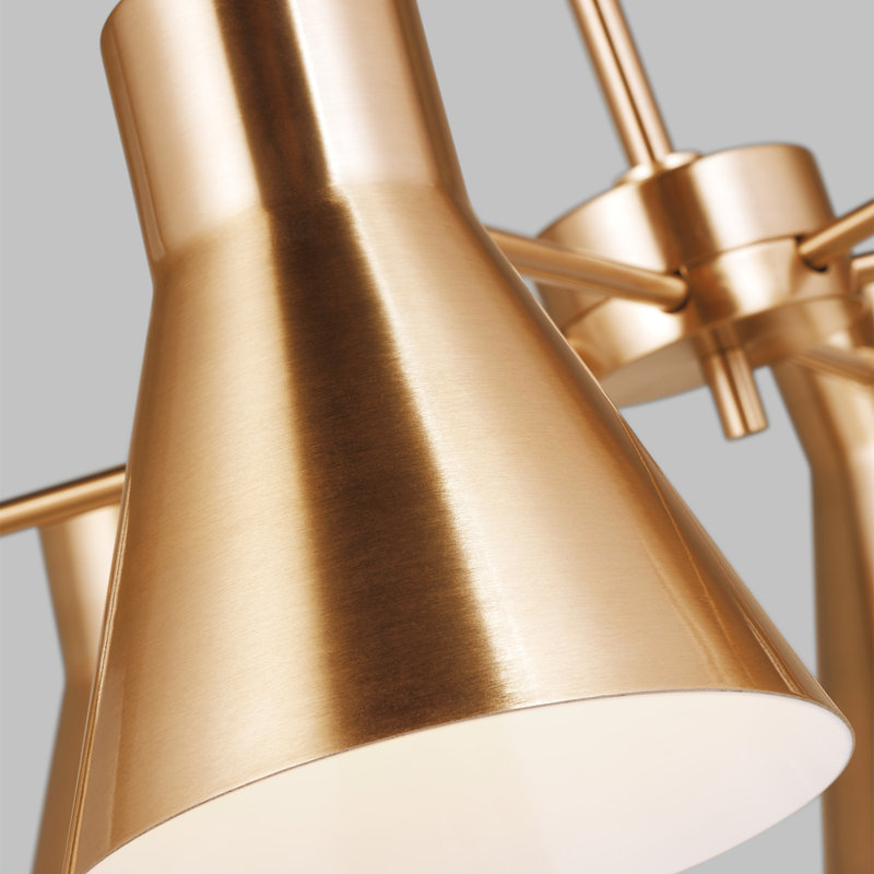 Lustre 6 lumières Anton, Laiton satiné