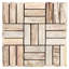 Fossil Basketweave 1X4 Petrified Stone Mosaic