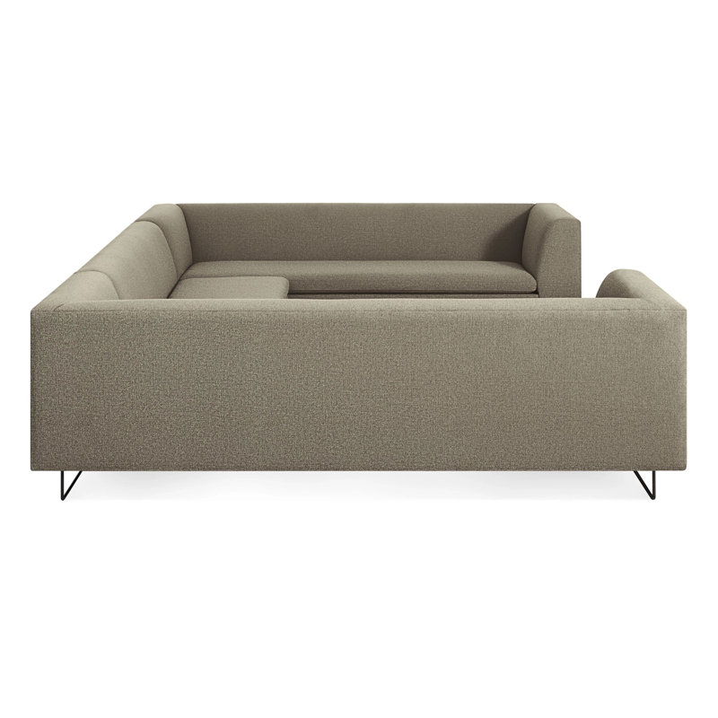 Bonnie And Clyde Sectional, Sanford Black Polyester Blend