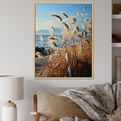Beachgrass, photographie, horizon encadré sur toile