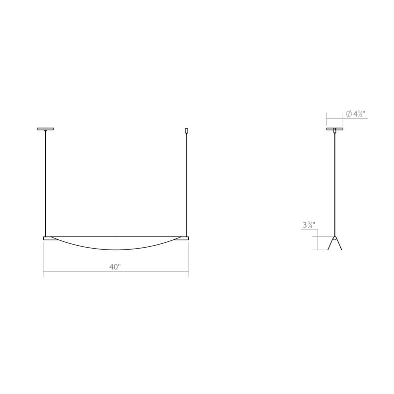 Tela Dove Gray LED Linear Indoor/Outdoor Pendant