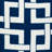 Blue 100% Cotton Interlocking Zippered Pillow
