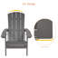 Chaise de patio d'extérieur en plastique Adirondack-59401960