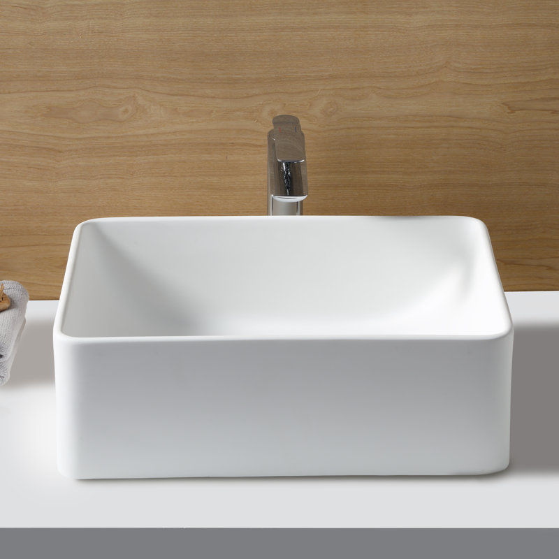 Lavabo vasque rectangulaire à surface solide en laiton Kingstonstone Kingstonstone