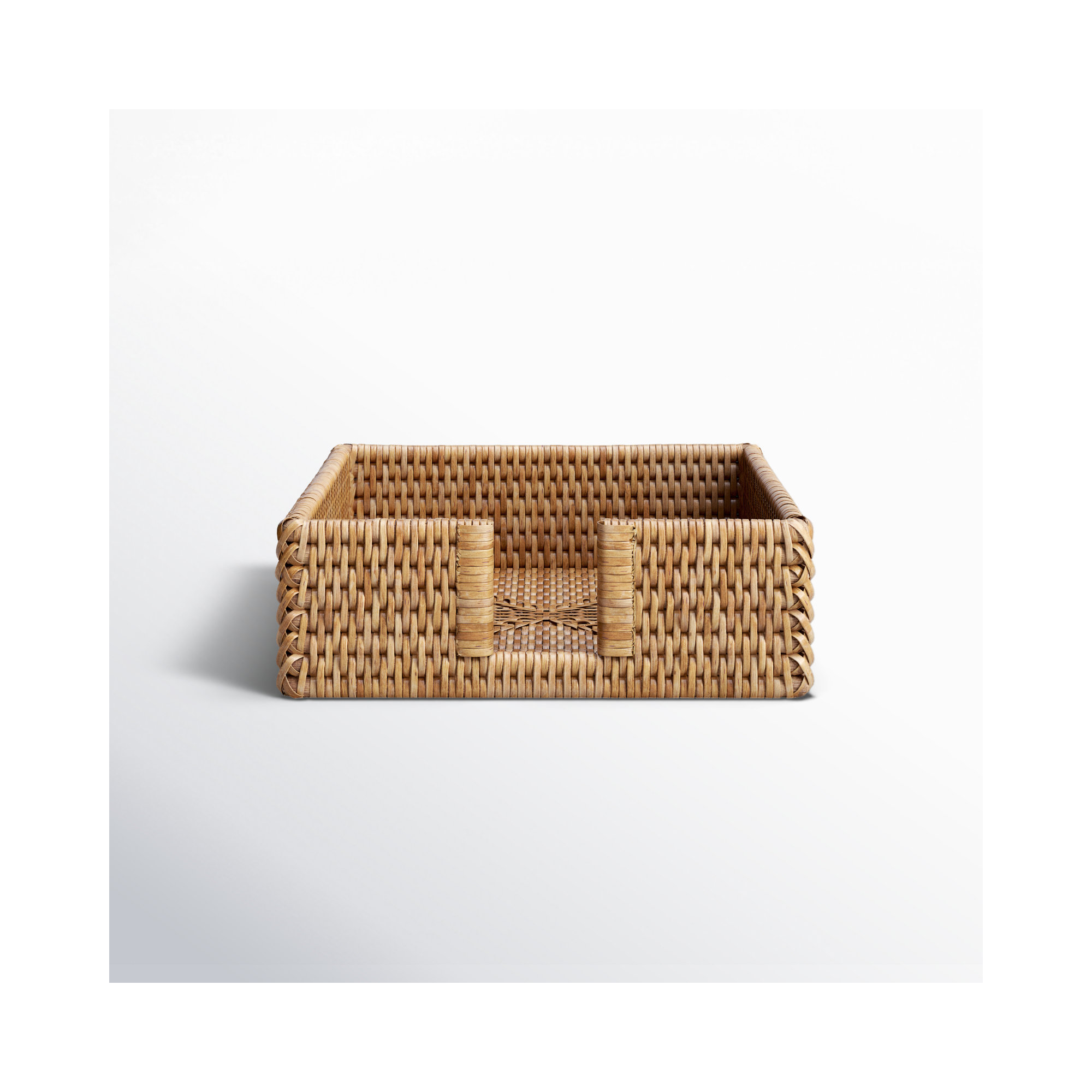Camden Luncheon with Cutout Napkin Holder, Honey Brown