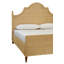 Bed Frame with Arched Headboard, Side Rails, and Footboard in Rattan with Wood Feet-6313005