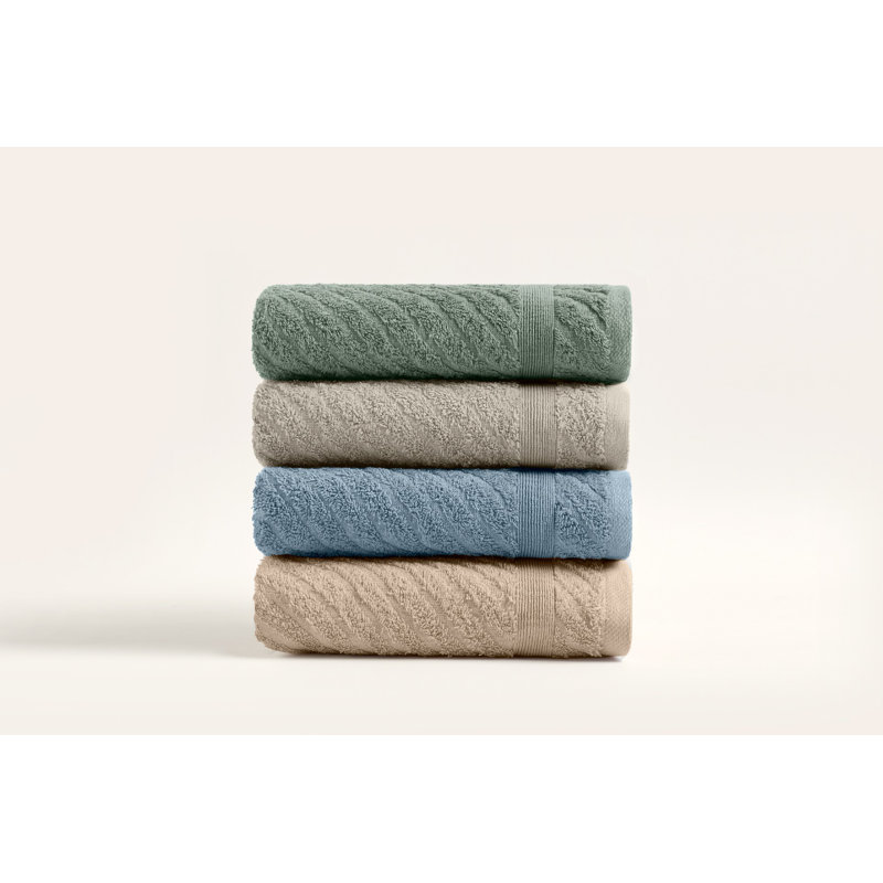 Ensemble de serviettes essuie-mains 100% coton 4 pièces Sigler