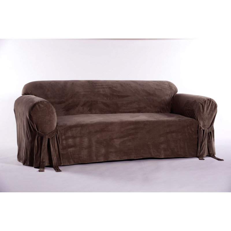 Housse pour canapé à coussins carrés/rectangulaires, Brun, Valvet, 36" H x 78" W x 36" D