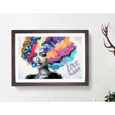 Love is Colour Street Art in Abstract - Picture Frame Graphic Art Print