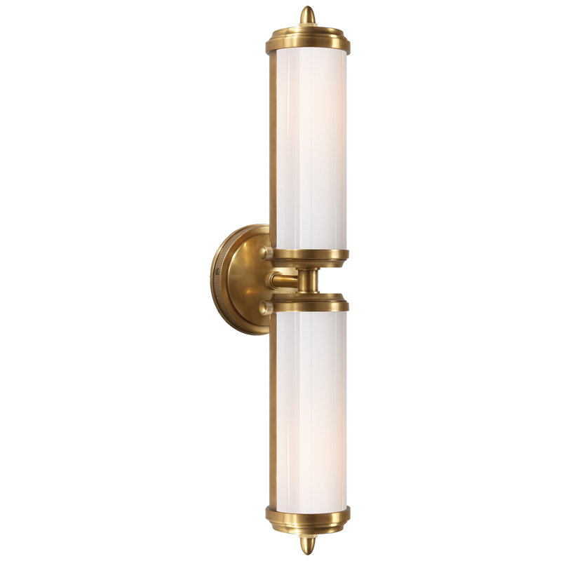 Thomas O'Brien Merchant Double Bath Light, Hand-Rubbed Antique Brass