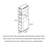 Space Saving Solid Wood Narrow Bookcase with Drawer Storage
