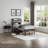 Upholstered Bed Frame With Storage Headboard, Charging Station, Galaxy Aurora Projector-148644412