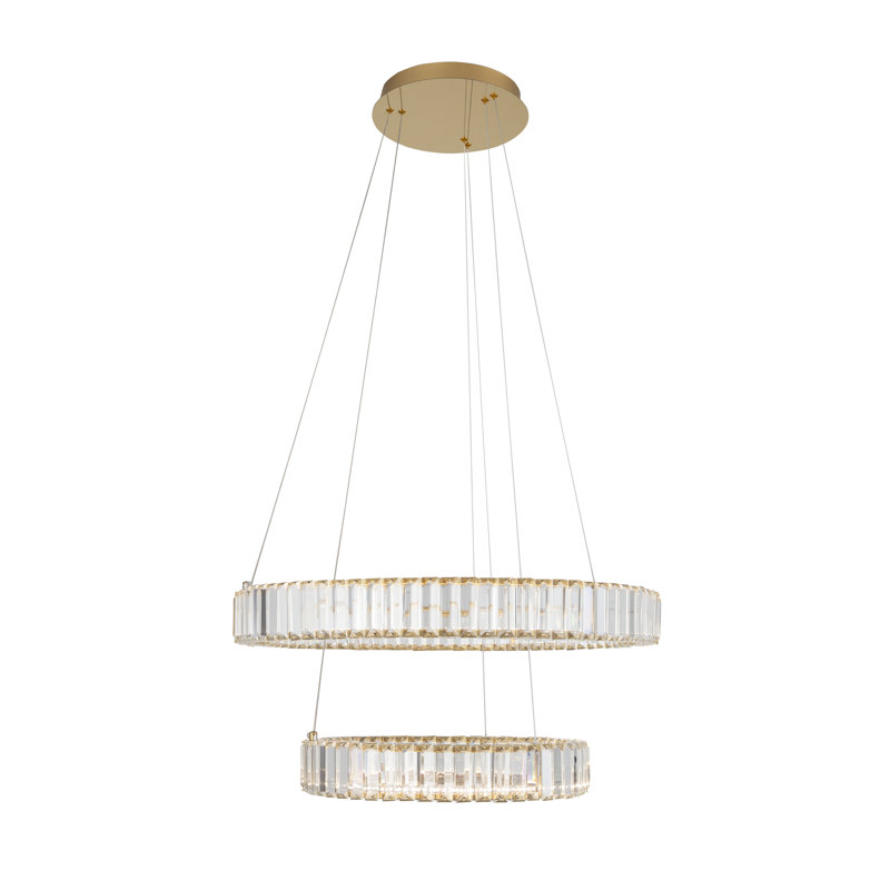 2 - Light Cylinder LED Chandelier